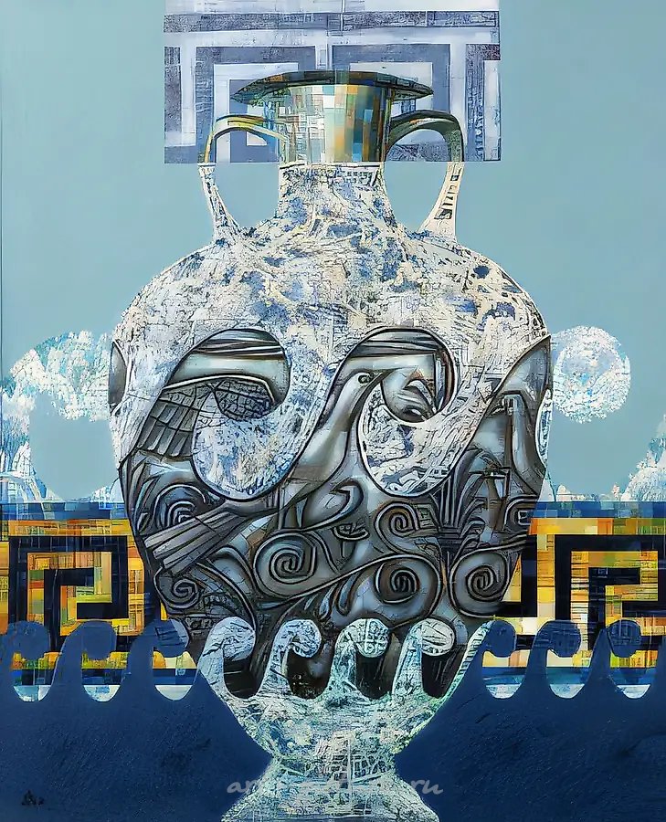 Скифская амфора, 1996, холст, см.техника, 100 х 80