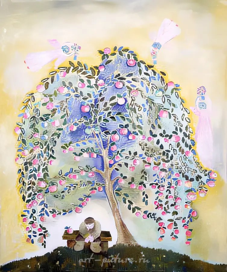 Яблочный Спас, 1996, масло на холсте, 60x50