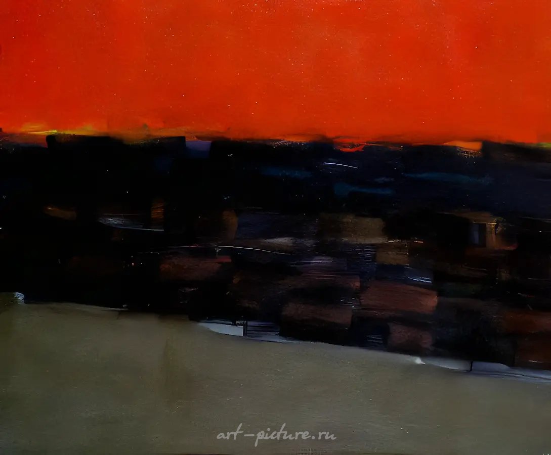 Без названия, 1996, картон, масло, 77х101 Собственность автора