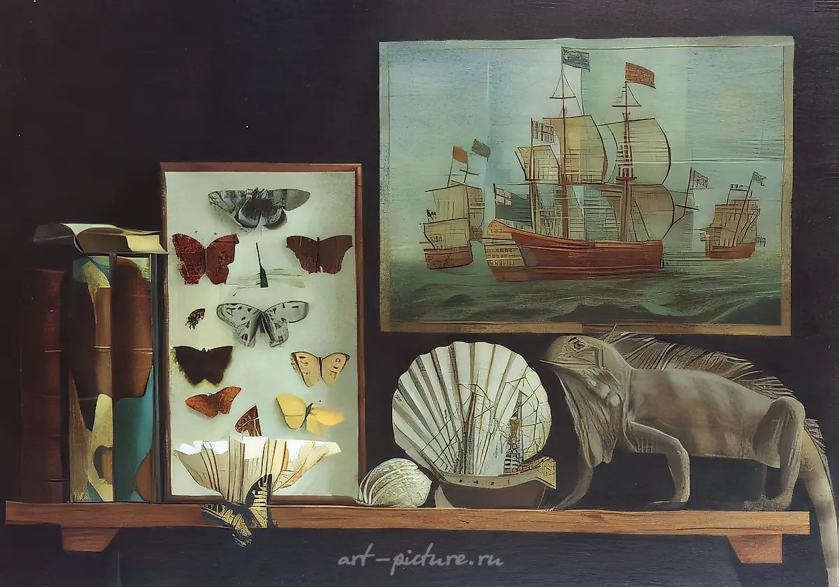 Натюрморт с игуаной, 1990, холст, масло, 60x86. Частная коллекция, Москва