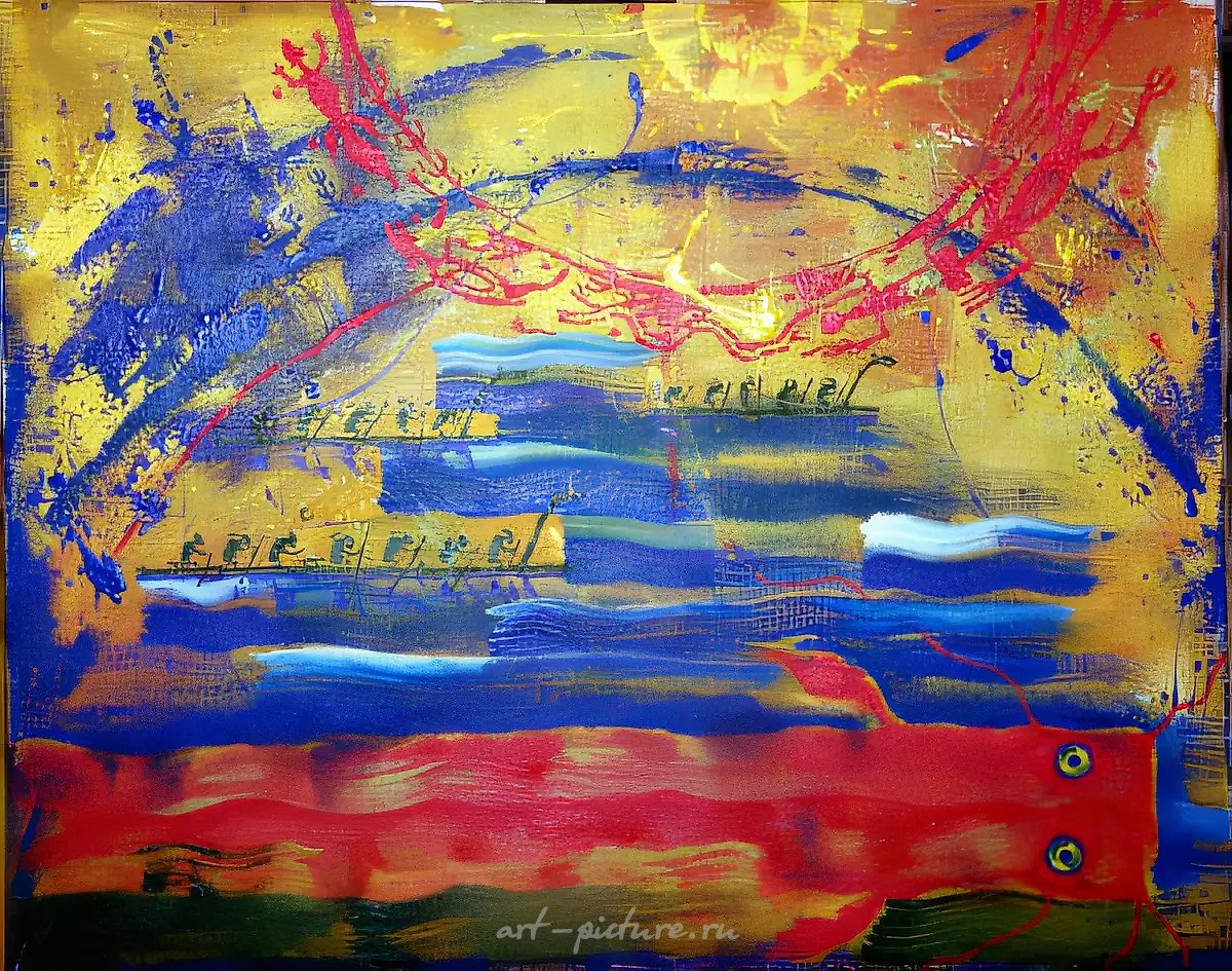 Вечный круг, 1996, холст, акрил, 60x80. Собственность автора, $400