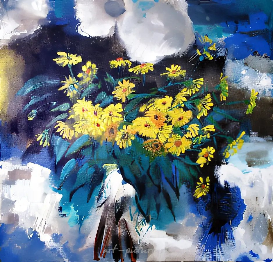 Бездна, 1997, холст, акрил, 100x100. Собственность автора, $400