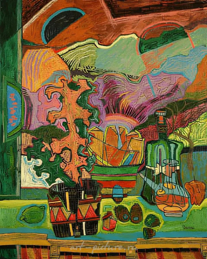Кактус, 1994, холст, масло, 100x80