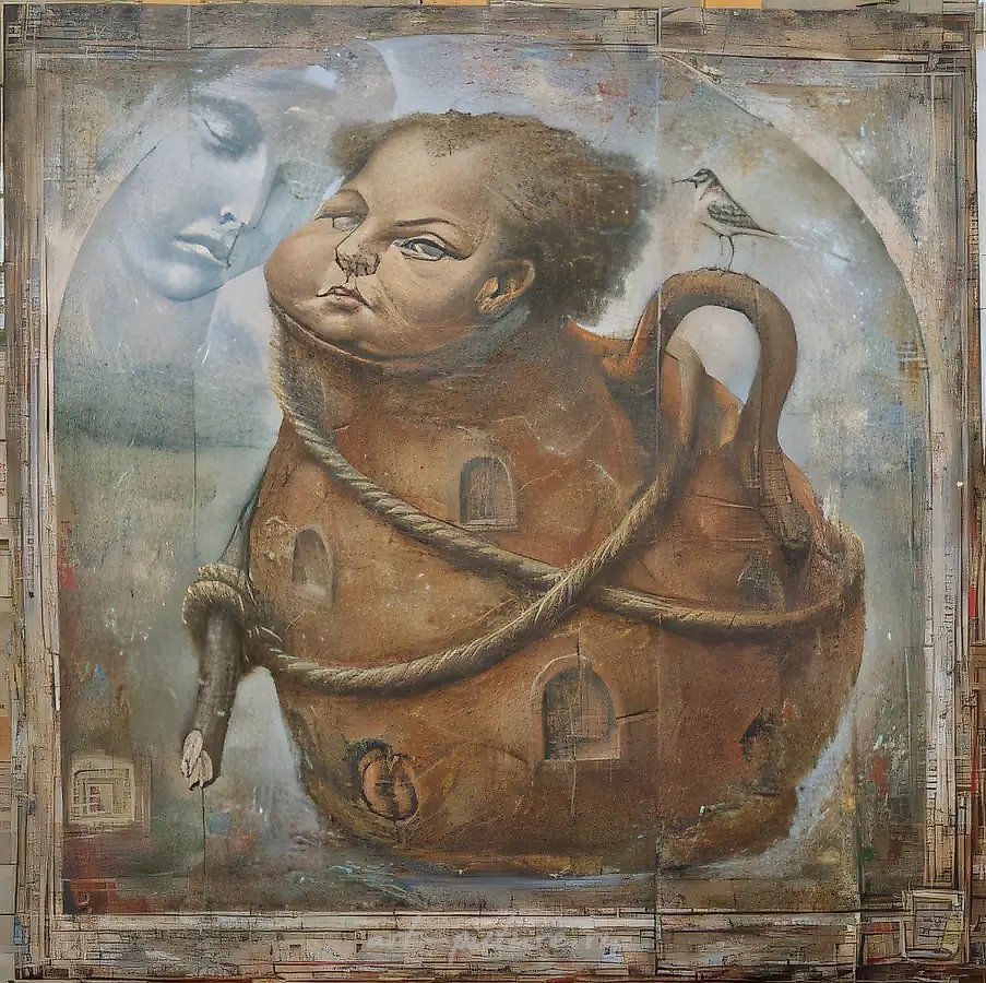 Дитя, 1996,  холст, масло,  96х96