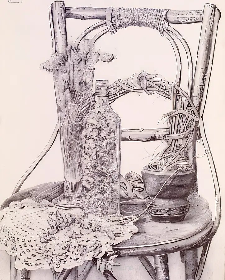 У стула, 1996, бумага, карандаш, 80x70. Собственность автора, $1300
