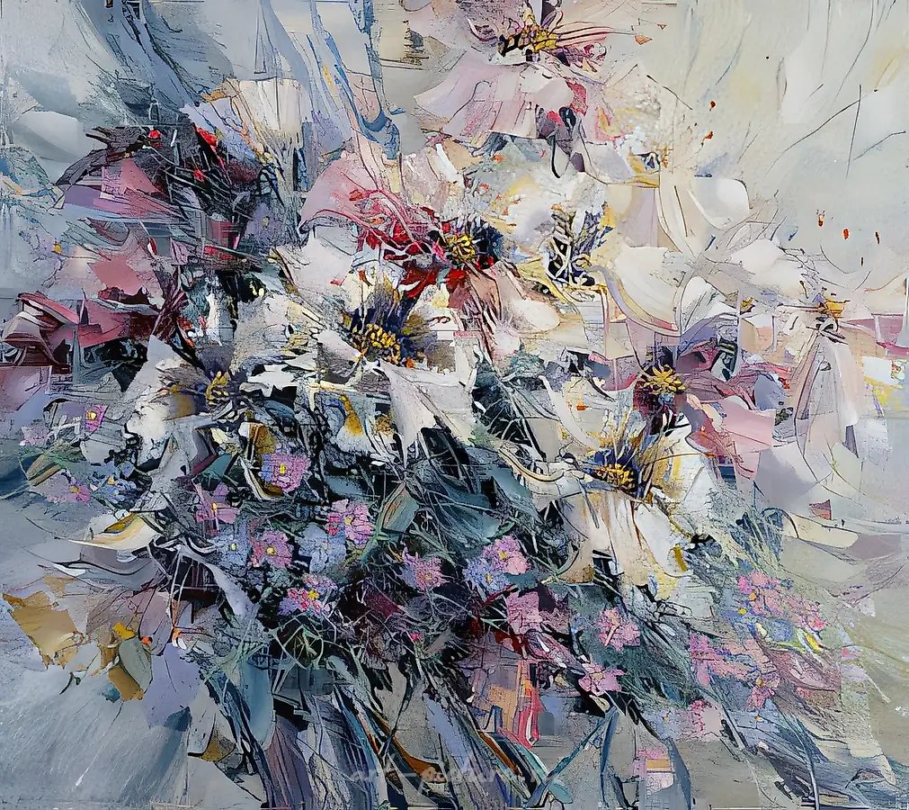 Лиловое утро, 1997, холст, масло, 80 х 90