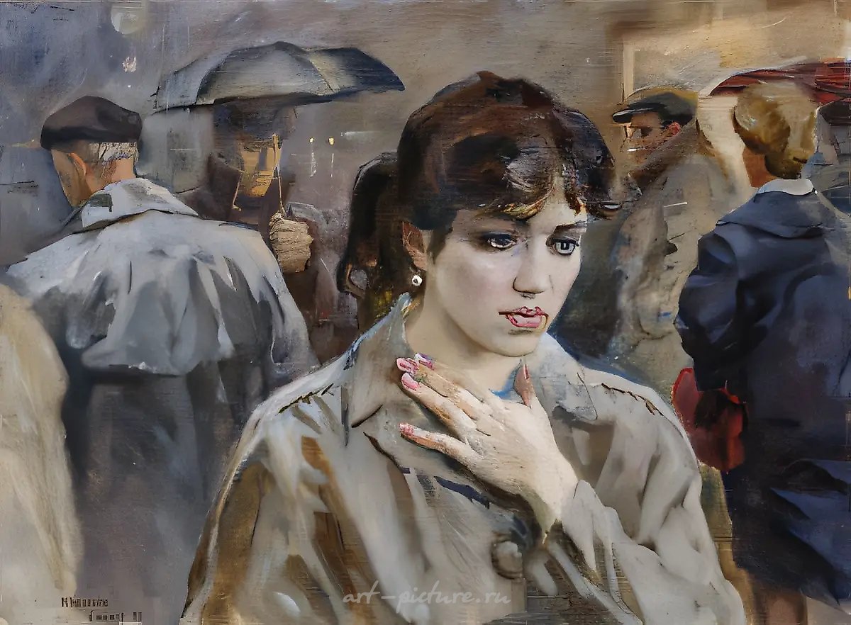 Девушка из Тель-Авива, 1996, холст, масло, 55 x 78