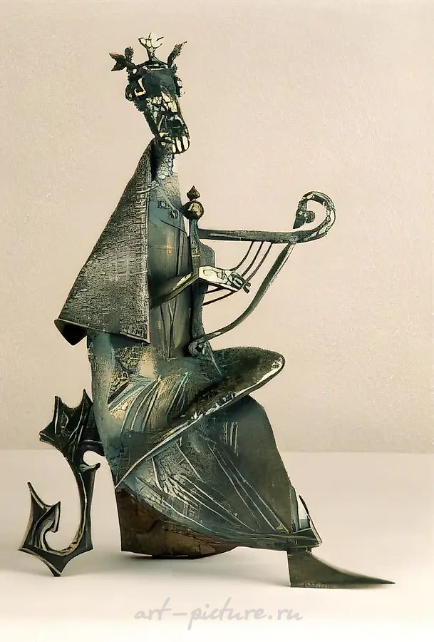 Царь Давид., 1997, бронза, 34х20х10