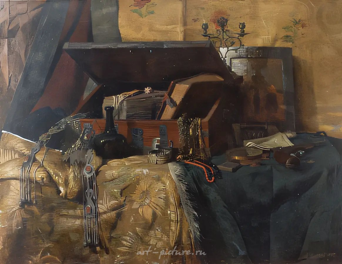 Купеческий натюрморт., 1992, холст, масло, 70х90