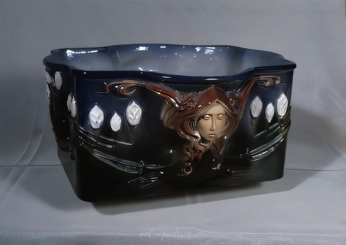 Модерн., 1996, кашпо, керамика, 45 х 51 х 37