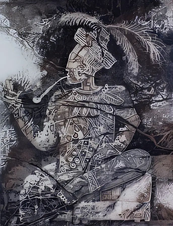 Табак из серии «Майя»., 1997, цветной офорт, открытое травление, акватинта,
, 32,5х25