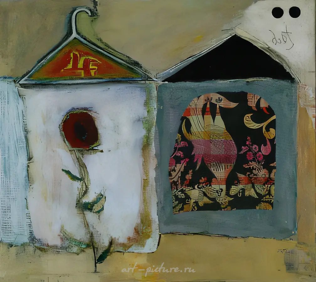 Два солнца, 1997, холст, масло, 80x90