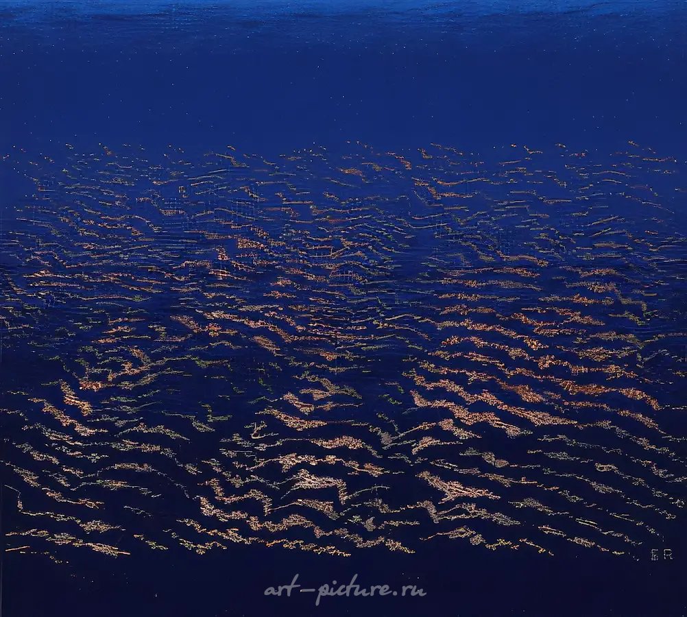 Знаки на песке., 1997, шерсть, лен, медь, гобелен, 225 х 240