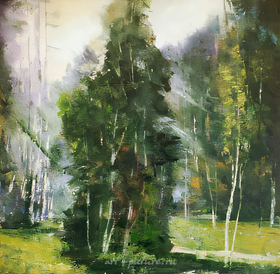 В ожидании дня, 1998, холст, масло, 65x65, $8000