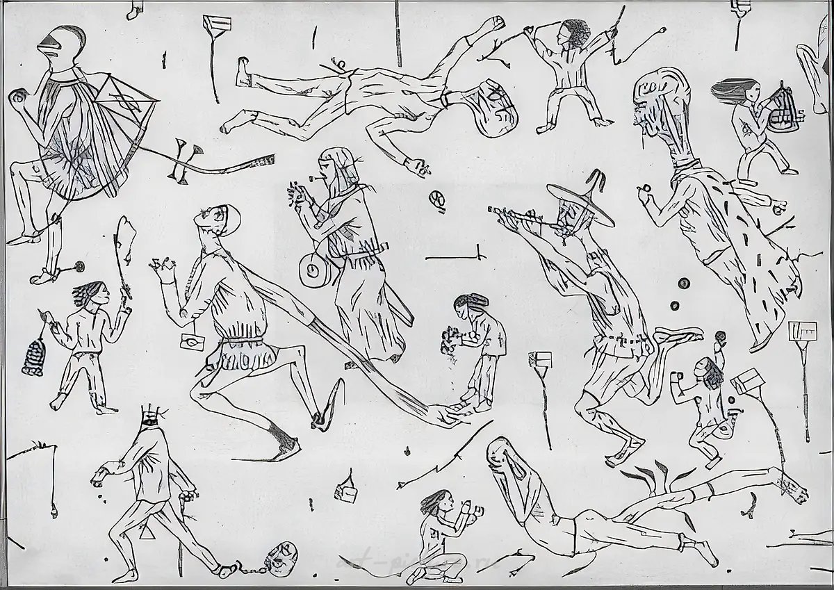 Странные люди и мальчики, 1994, бумага, карандаш, 42x29,8. Собственность автора