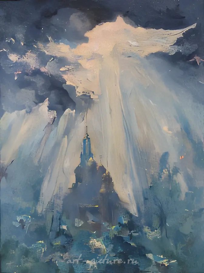 Дождь прошёл, 1993, холст, масло, 80x60