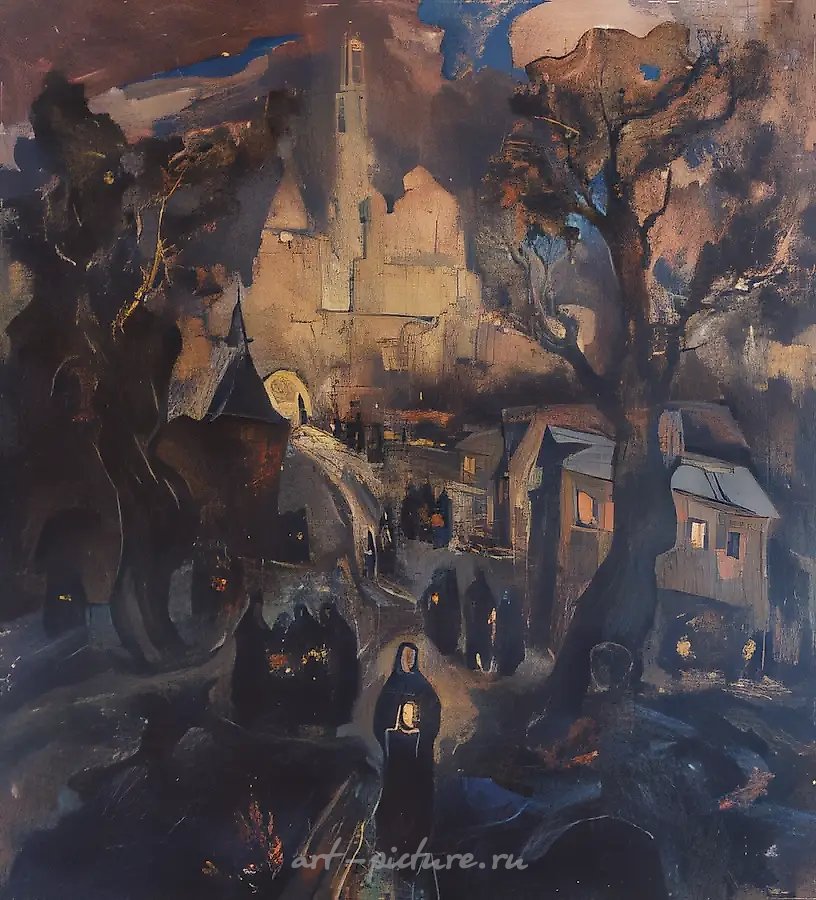 Чистый четверг, 1991, холст, масло, 130x120