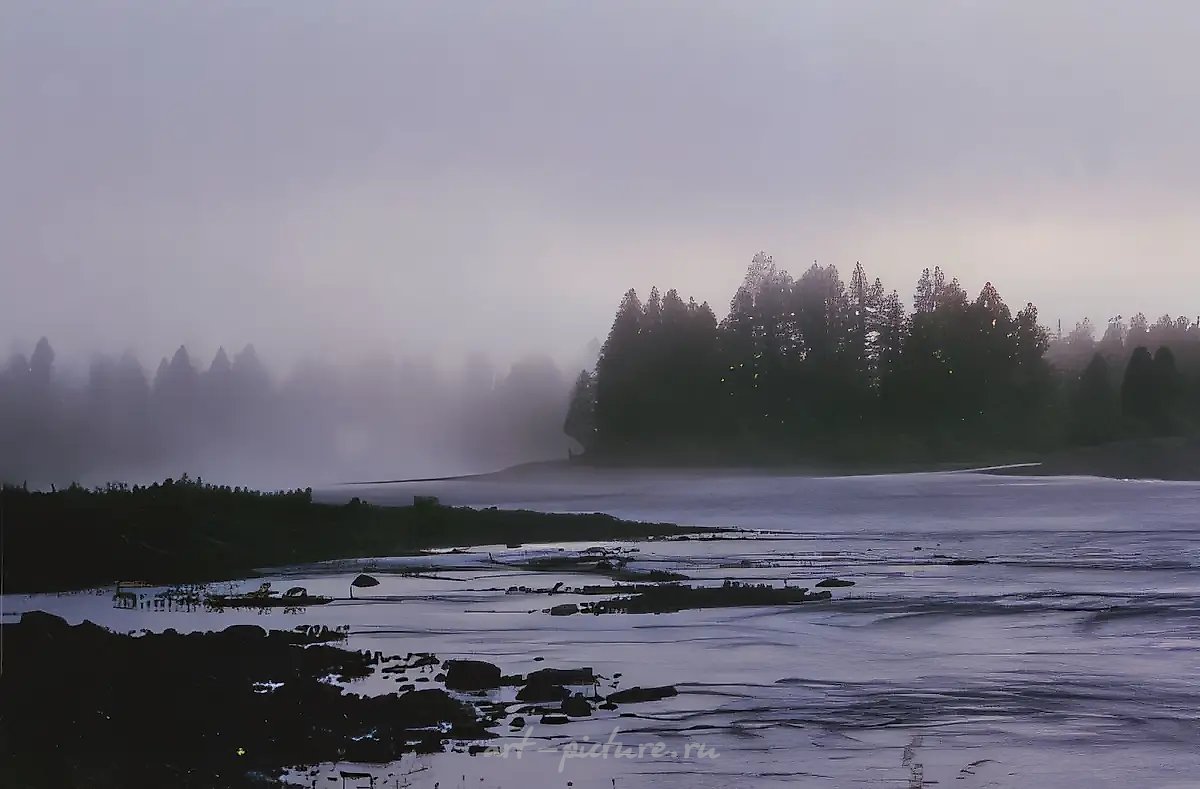 Белая ночь. Река Авам. Курейка., 1996, цветная фотография, 10х15 Собственность автора