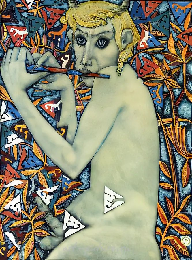 Лесной Пан, 1995, масло на холсте, 130x95