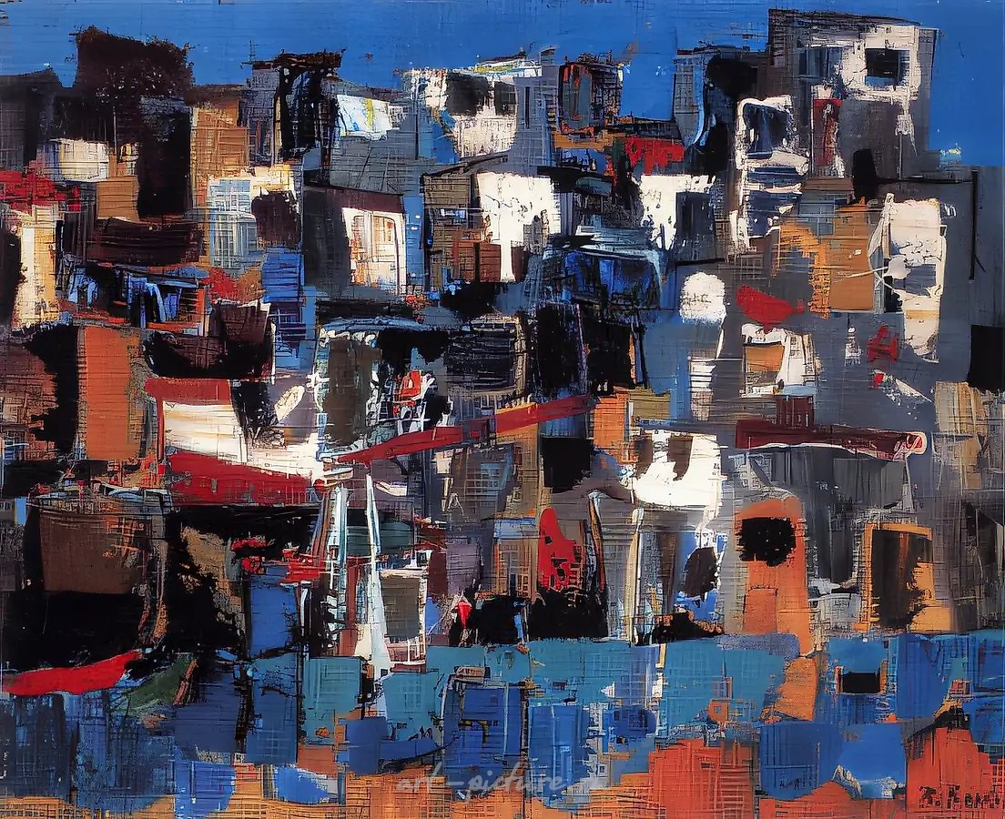Город у моря, 1972, холст, масло, 76,5 х 96