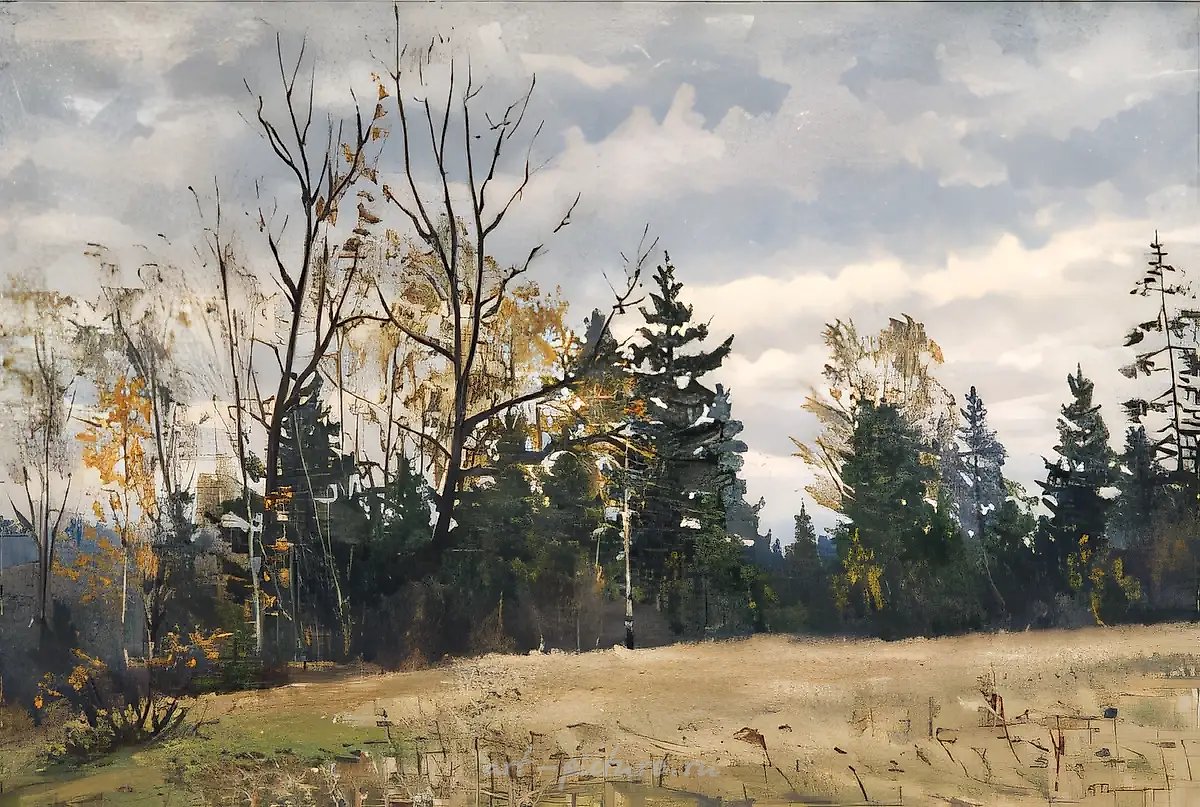 Осень в лесу, 1950, масло на холсте, 67x98