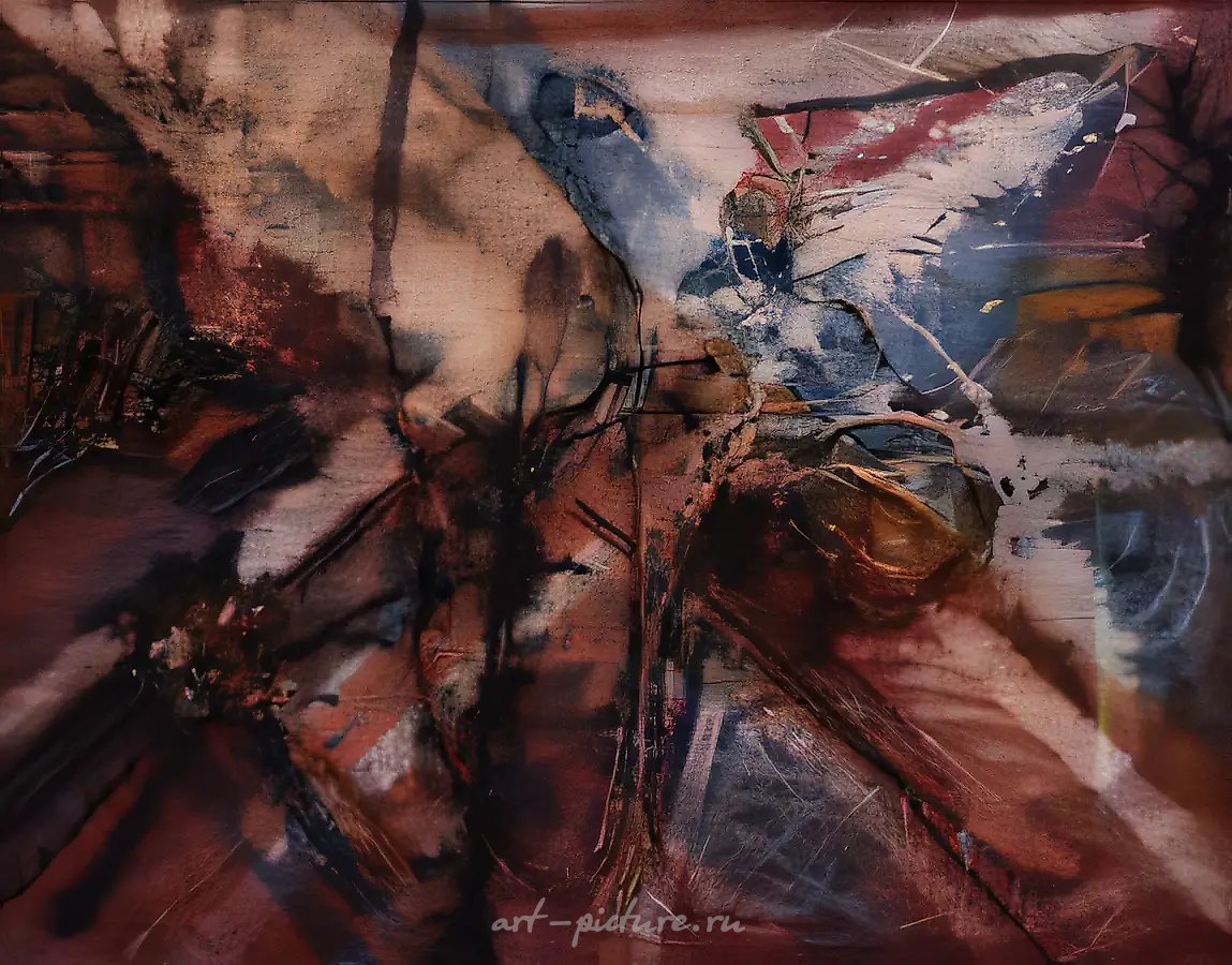 Композиция II, 1995, холст, смешанная техника, 80x100