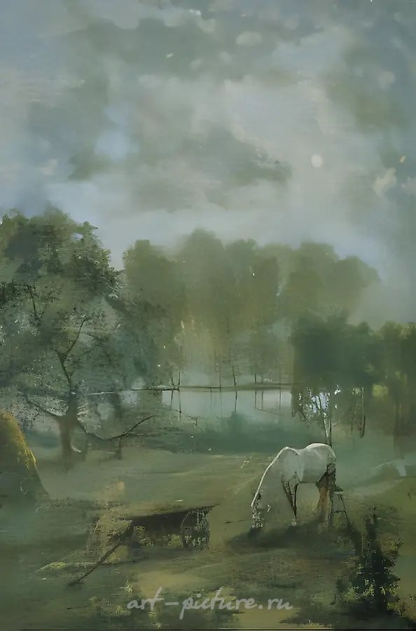Пробуждение., 1997, холст, масло, 97 х 120