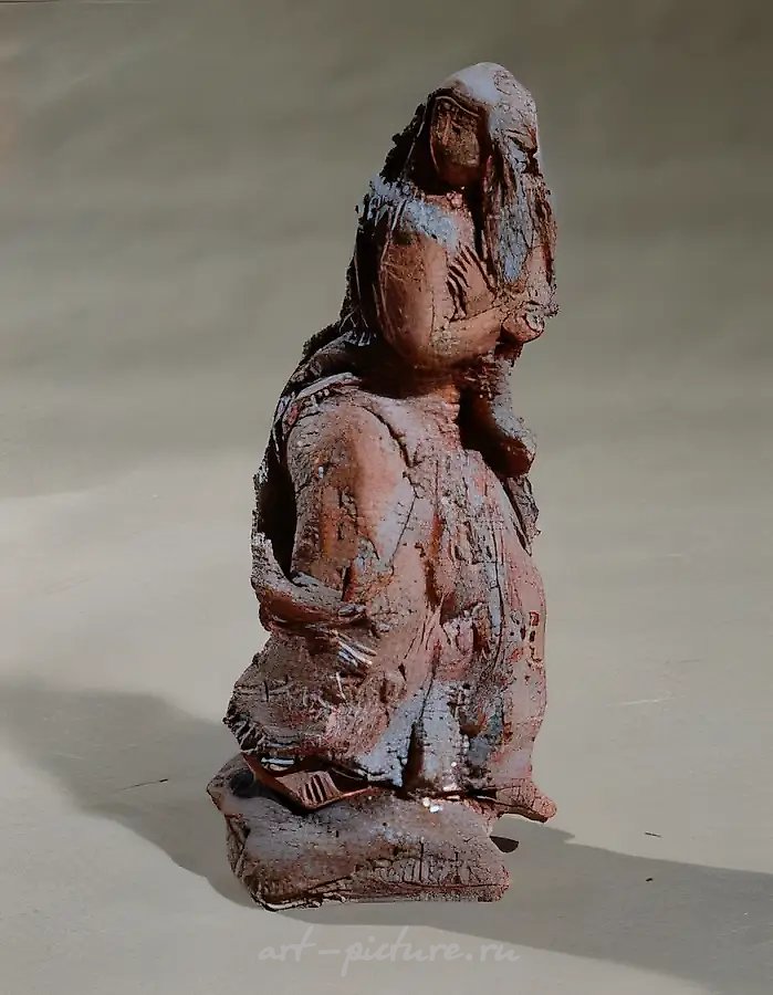 Жена Лота, 1996, шамот, ангобы, 20х13х14