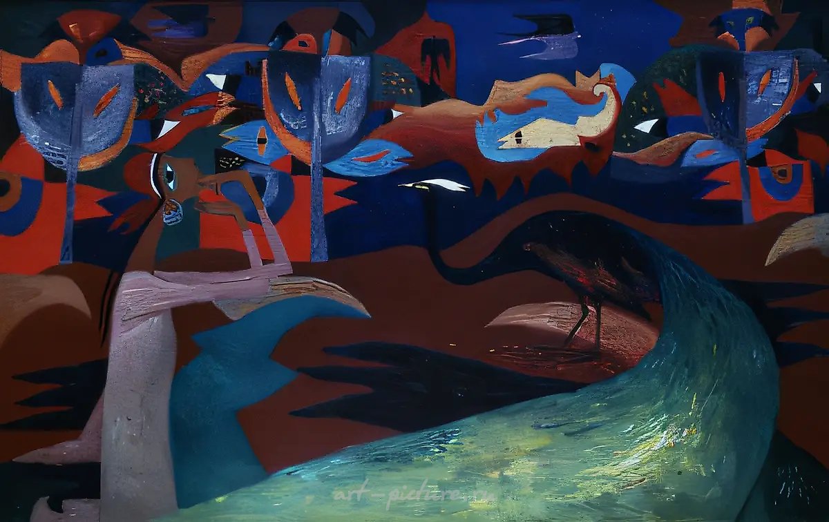 Новрузская мелодия, 1992, холст, масло, 60 x 95
