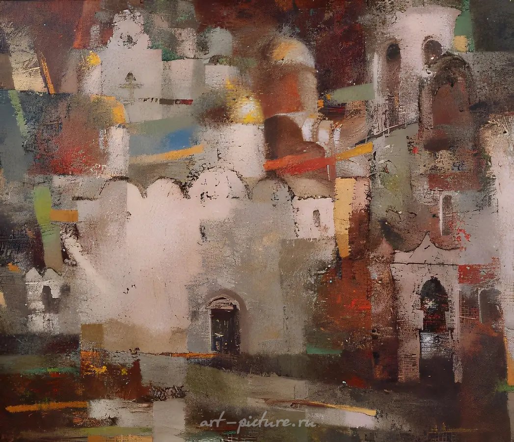 На Спаса., 0, картон, масло, 85 х 105