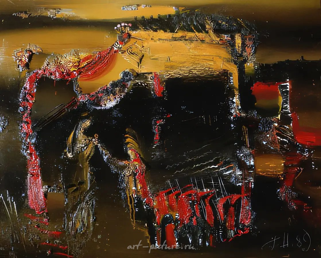 Победа., 1989, холст, масло, 80 х 100