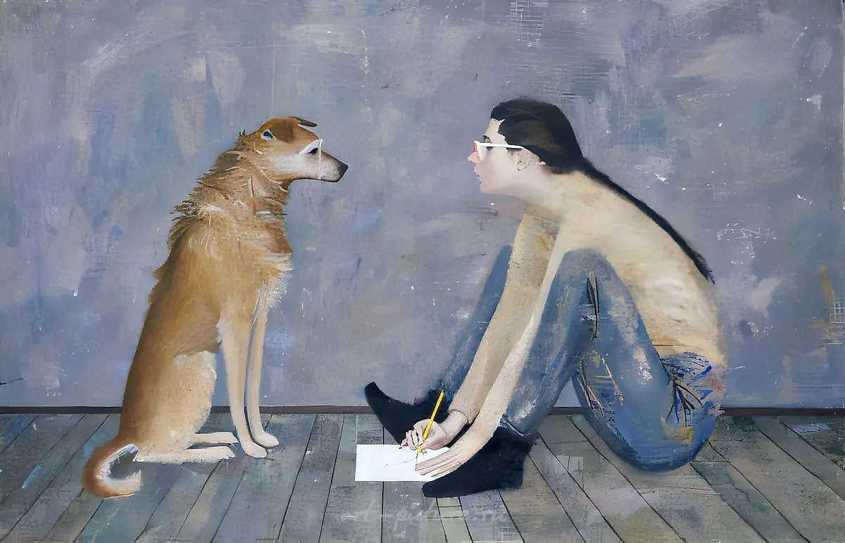 Портрет, 1997, холст, акрил, 40х60 Собственность автора