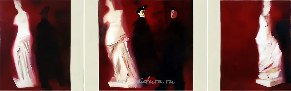 Пространство мастерской. Автопортрет с Венерой. Триптих., 1998, холст, масло, 200х190, 200х260, 200х190 Галерея «А – Стади»