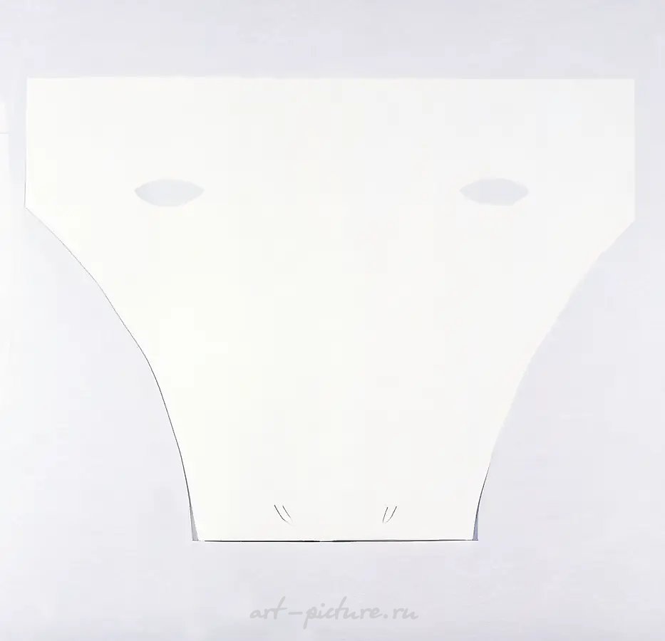 Сальвадор Дали, посмертная маска, 1986, коллаж, бумага, 59x60. Собственность автора