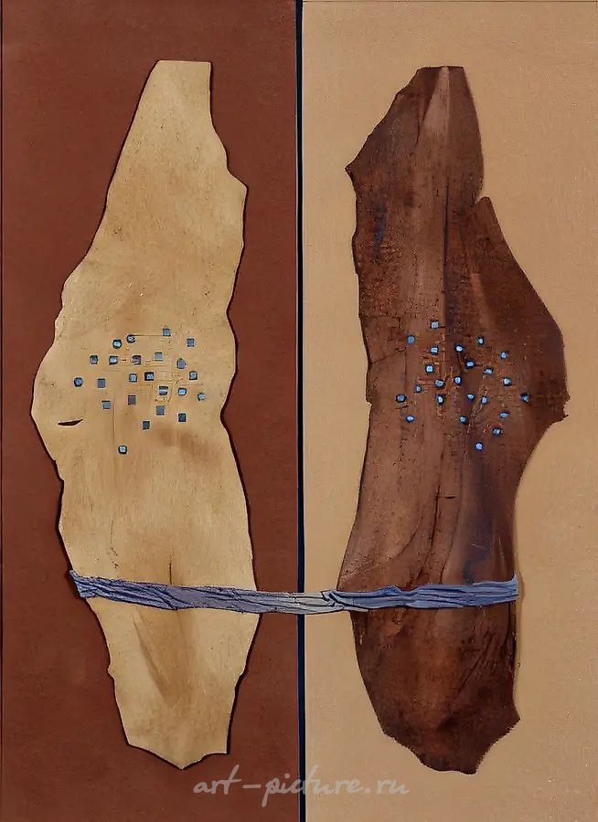Голубой выстрел, 1999, смешанная техника, 80x60. Собственность автора