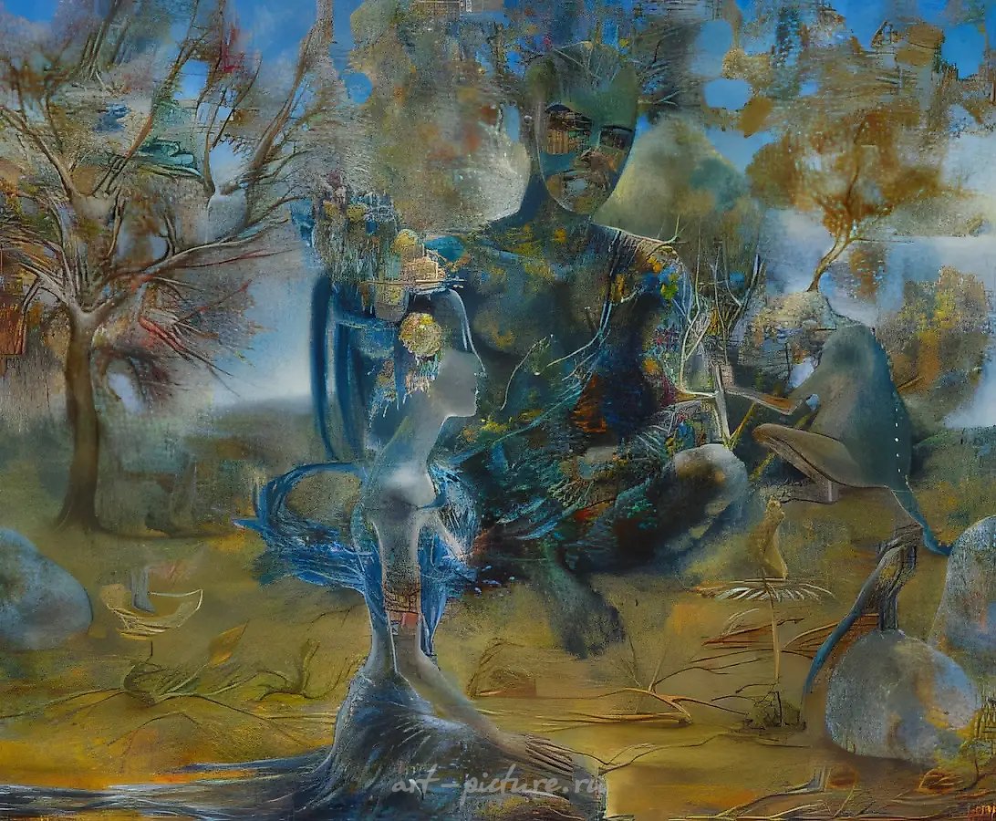 Переход., 1996, холст, масло, 56,5х67