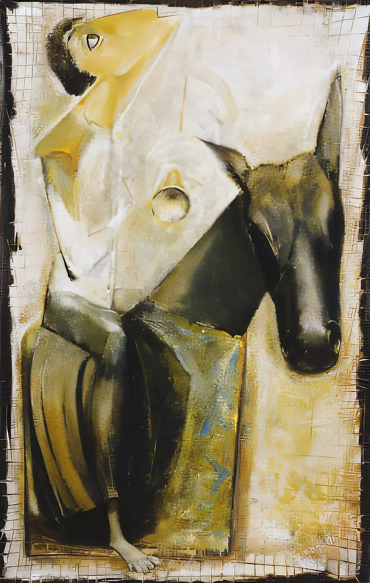 Шут., 1996, холст, масло, 116х75