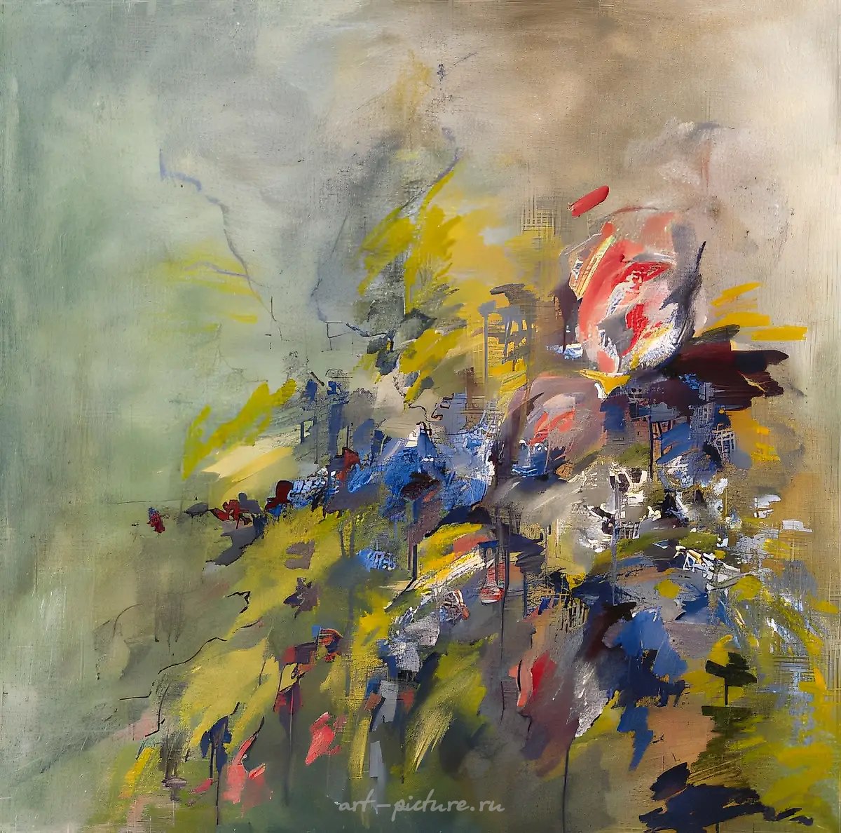 Когда люблю..., 1997, холст, масло, 100х100