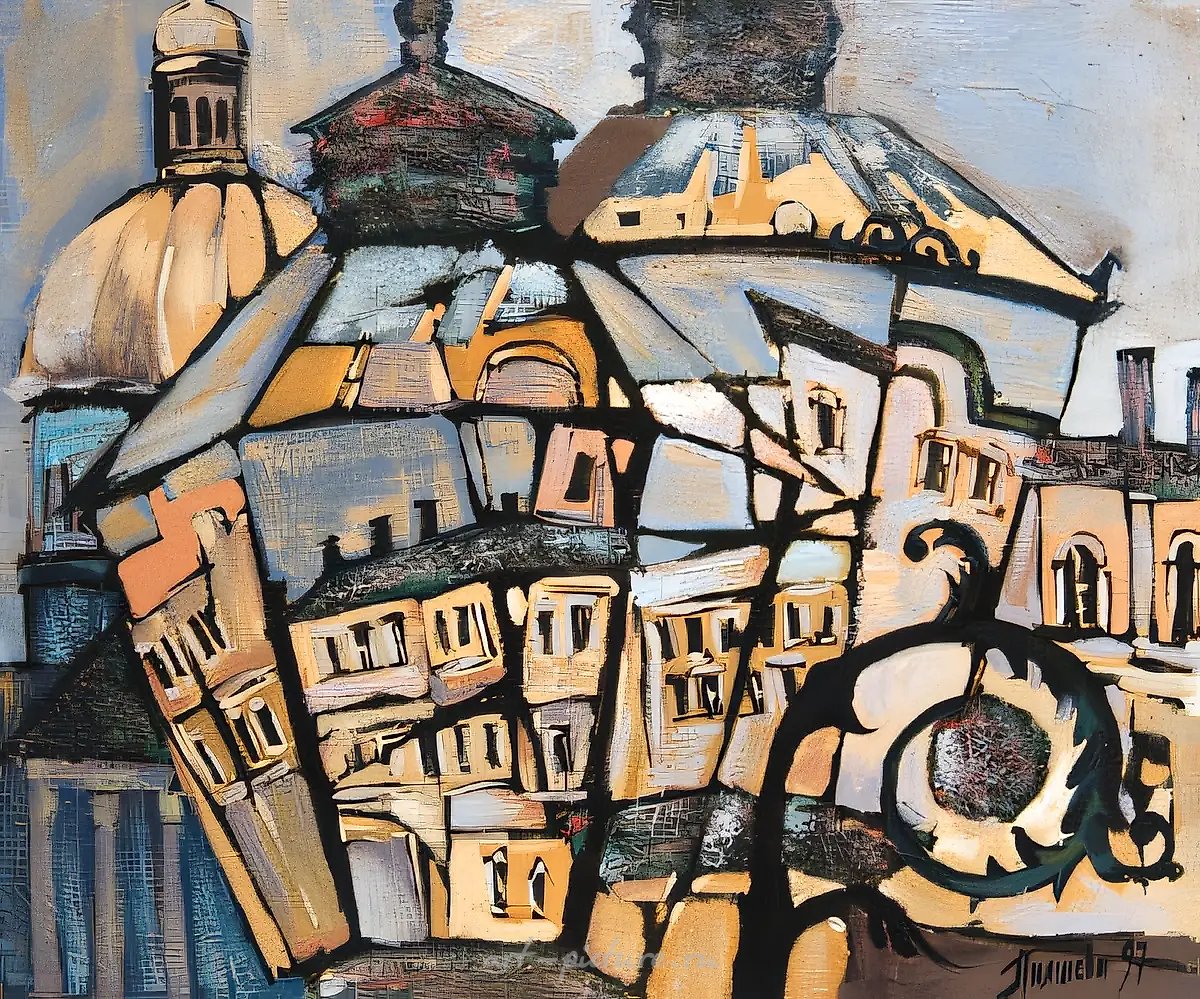 Петербургские фонари., 1997, холст, масло, 50х60