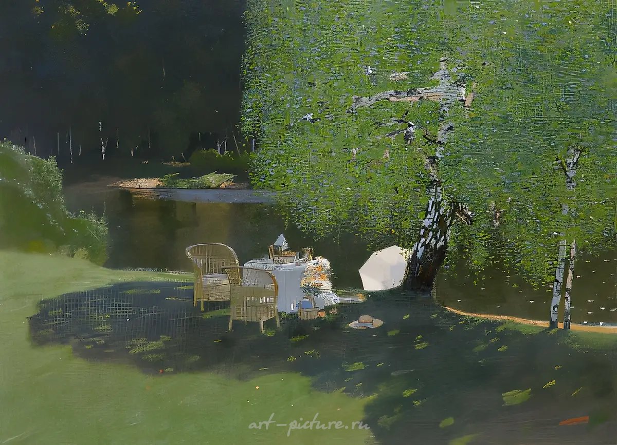 На берегу, 1998, холст, масло, 60х80