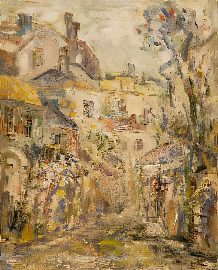Старый город., 1991, картон, темпера, 50х40