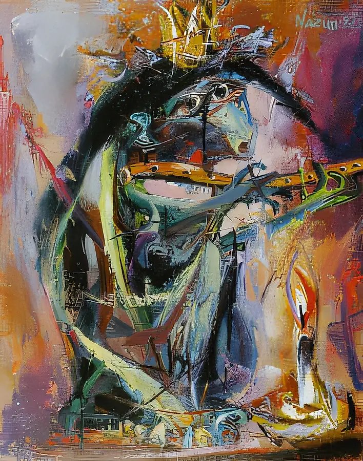 Дервиш, играющий на свирели, 1992, холст, масло, 73х92