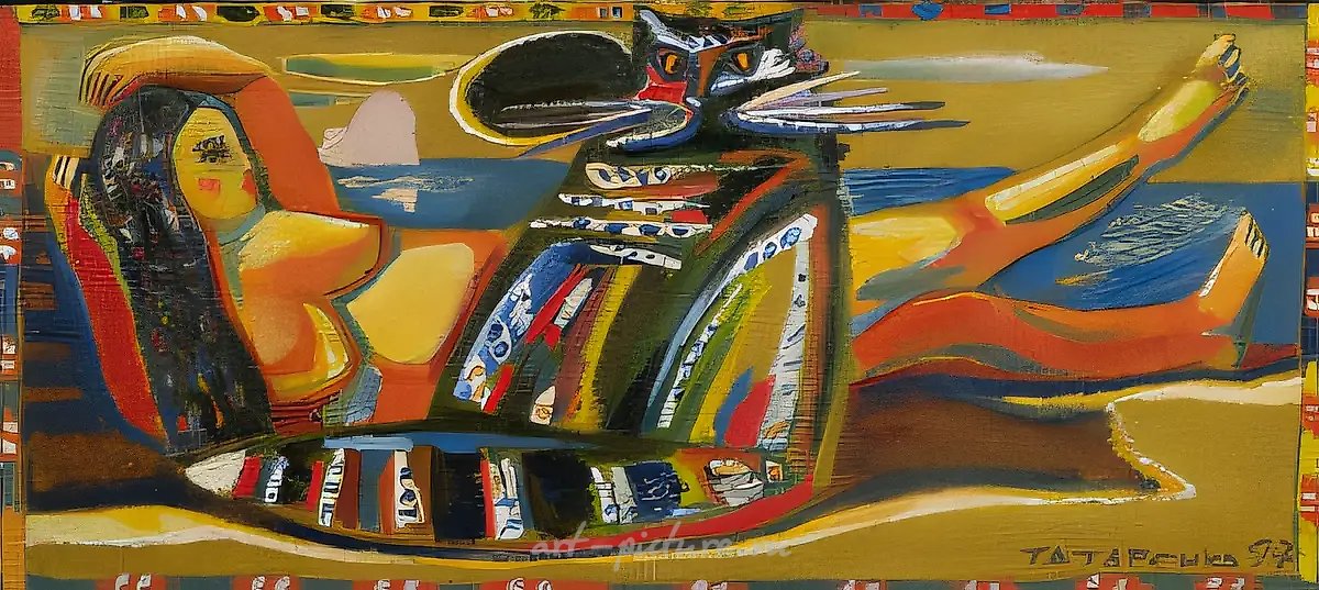 Опаленная солнцем, 1997, холст, масло, 36 х 79