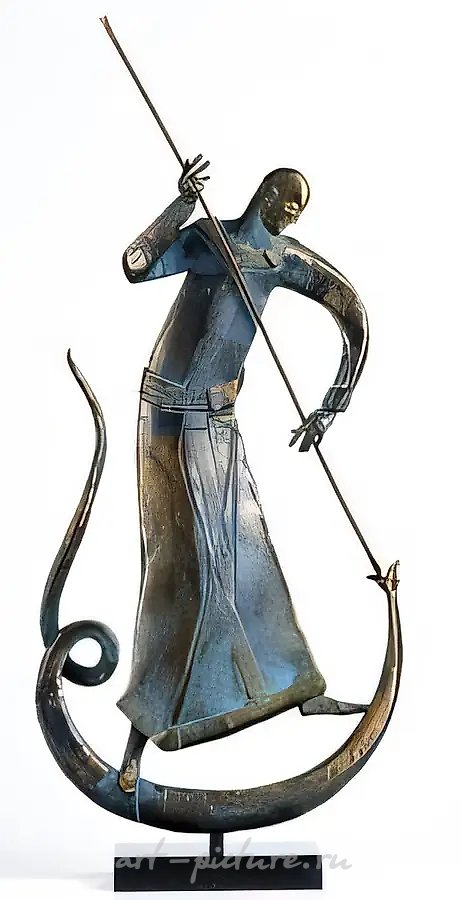 Святой Георгий., 2000, бронза, 102х40х18