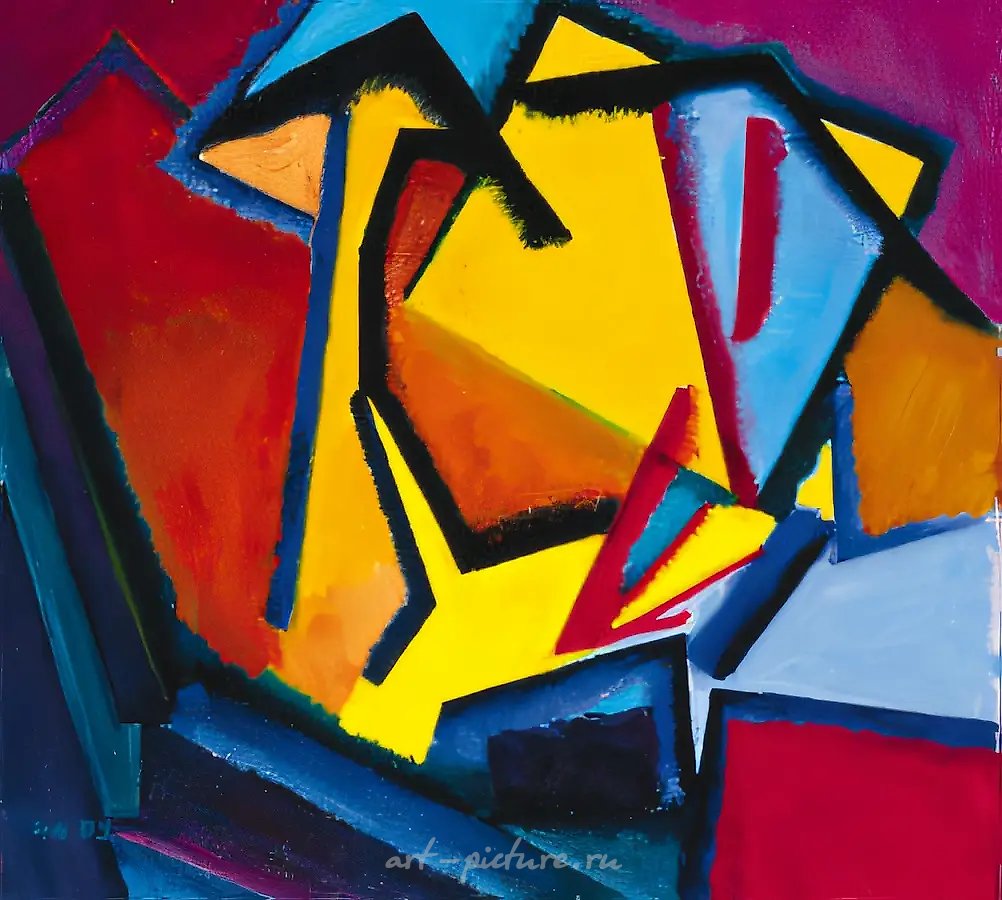 Композиция 7, 1999, масло на холсте, 80x90