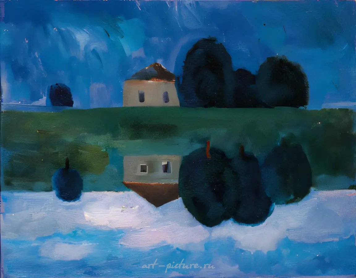 Берег, 1999, Холст, масло, 35 x 45