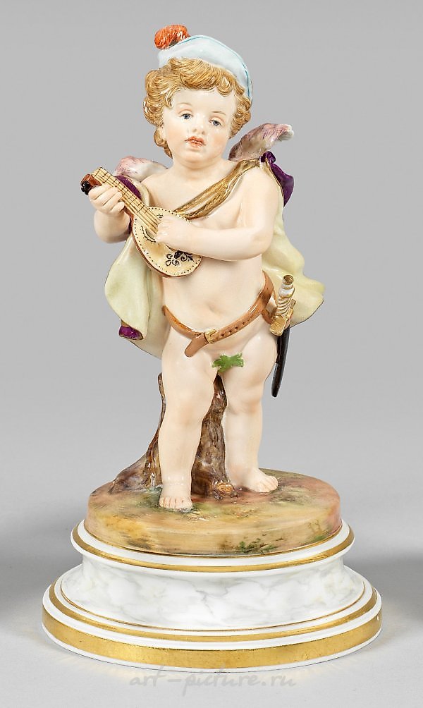 Rare Figure "Amor as a Minstrel with Lute".