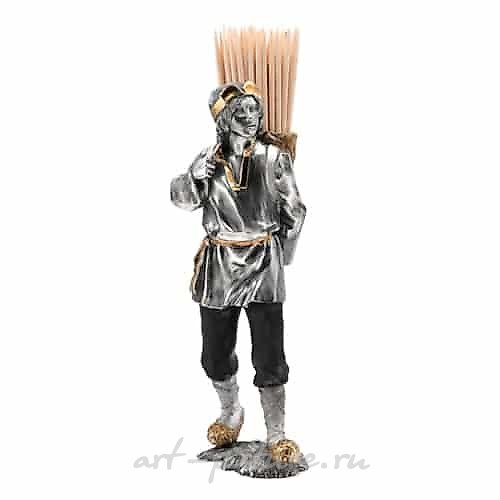 Silver toothpick holder Peasant