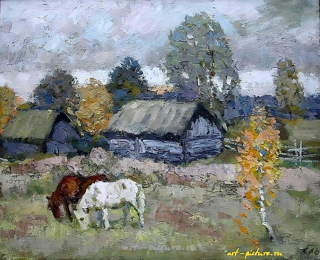 Сарайчики. Холст, масло. 45 х 55 см