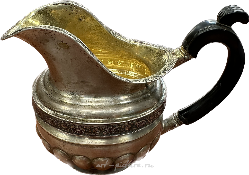 Русский серебряный молочник. Россия, 1830 год.